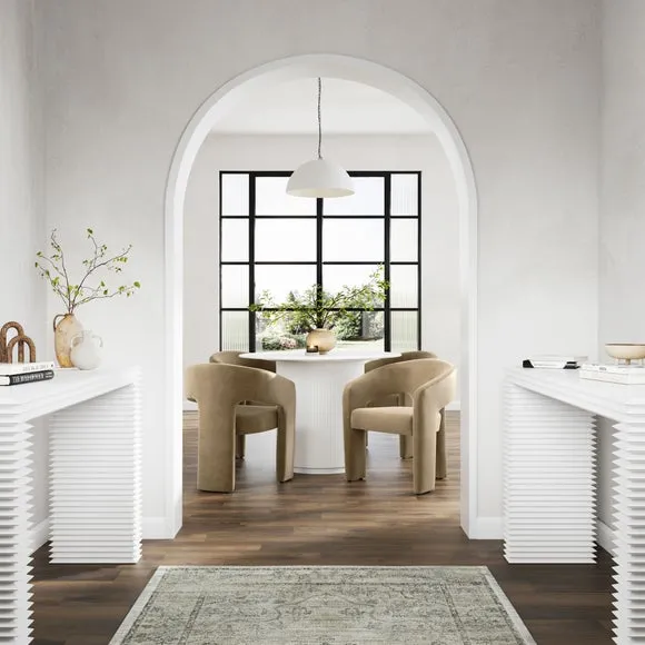 Console Table Contemporary Design - White