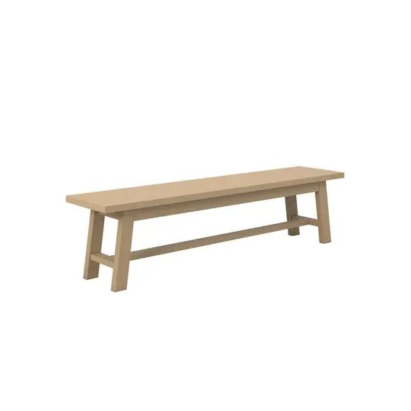 Dining Bench with Grain Finish - Latte, Wood