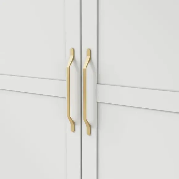 Double Wardrobe Shaker Style - White, Wood