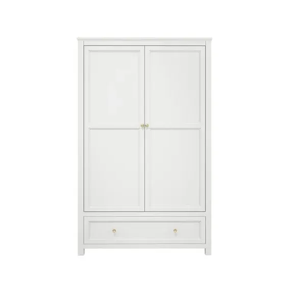 2-Door Wardrobe with Drawers - White image