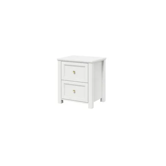 2-Drawer Bedside Cabinet - White