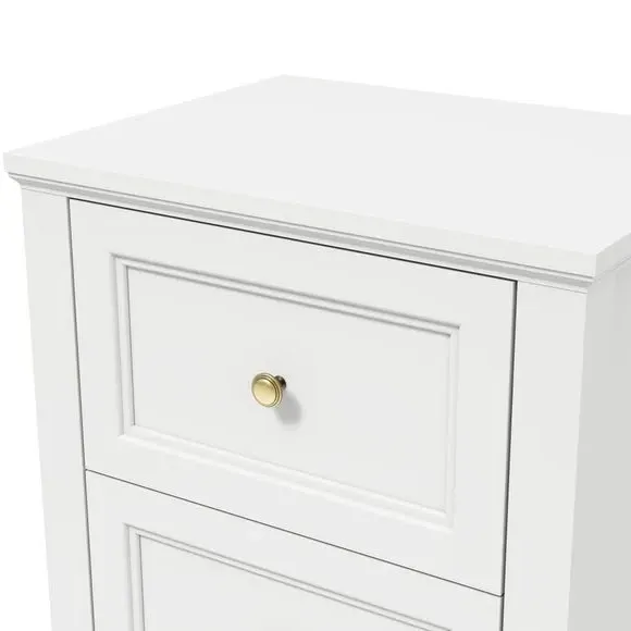 2-Drawer Bedside Cabinet - White