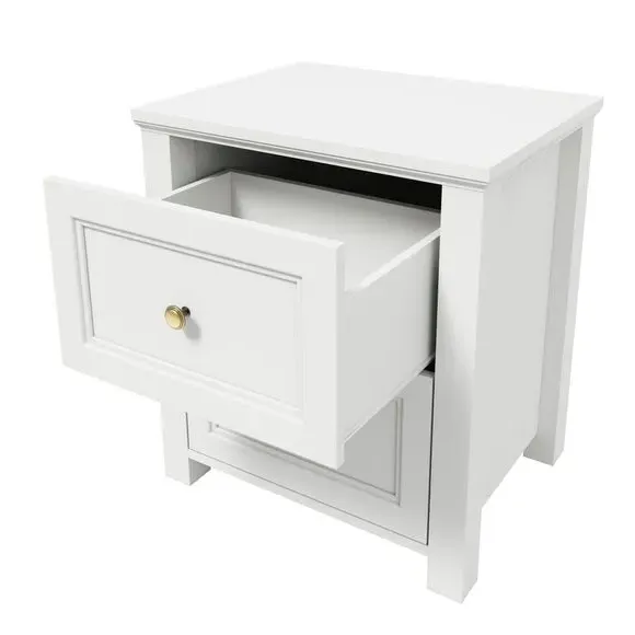 2-Drawer Bedside Cabinet - White