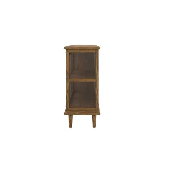 3 Door Sideboard with Glass Front - Smoked