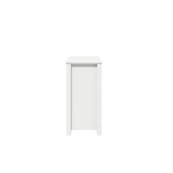 4-Drawer Chest with Brass Handles - White
