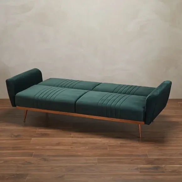 Clic Clac Sofa Bed with Storage - Green, Velvet