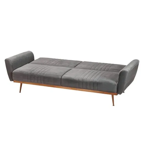Clic Clac Sofa Bed with Storage - Grey, Velvet