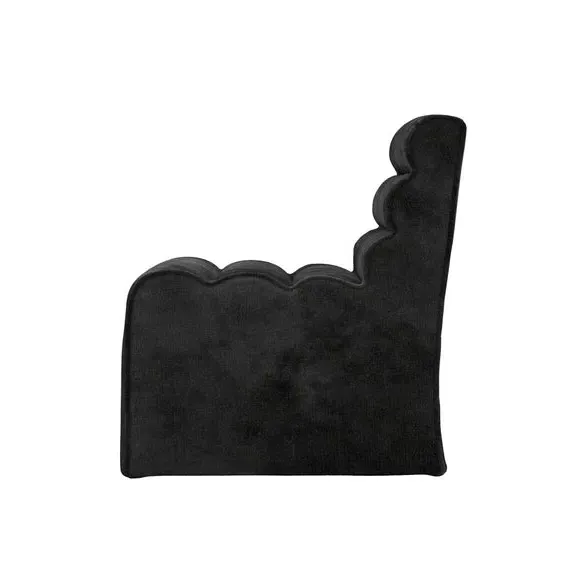 Contoured Accent Chair with Ribbed Design - Black