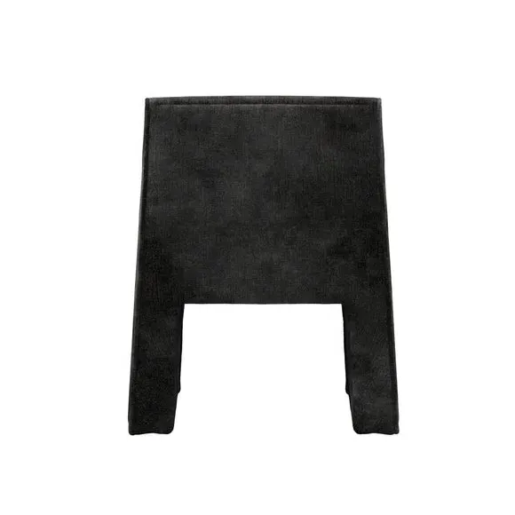 Contoured Accent Chair with Ribbed Design - Black