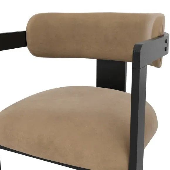 Dining Chair with 3-Leg Design - Mole, Velvet