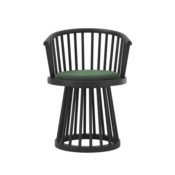Dining Chair with Curved Back - Forest, Velvet