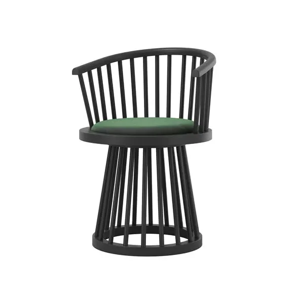 Dining Chair with Curved Back - Forest, Velvet
