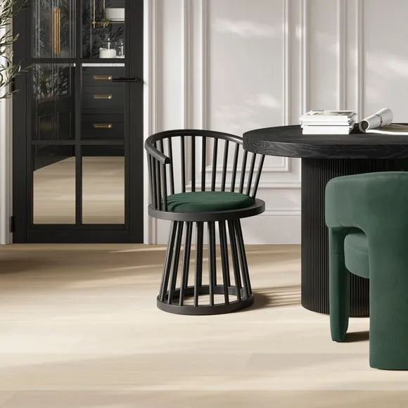 Dining Chair with Curved Back - Forest, Velvet