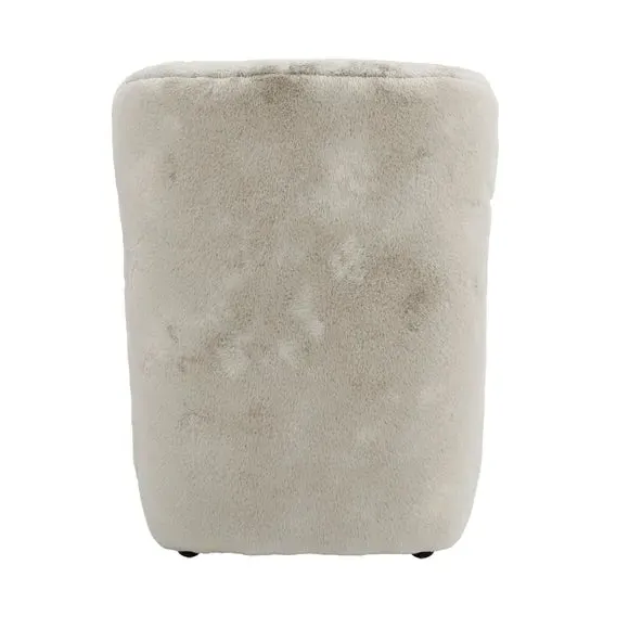 High Back Chair - Grey, Faux Fur