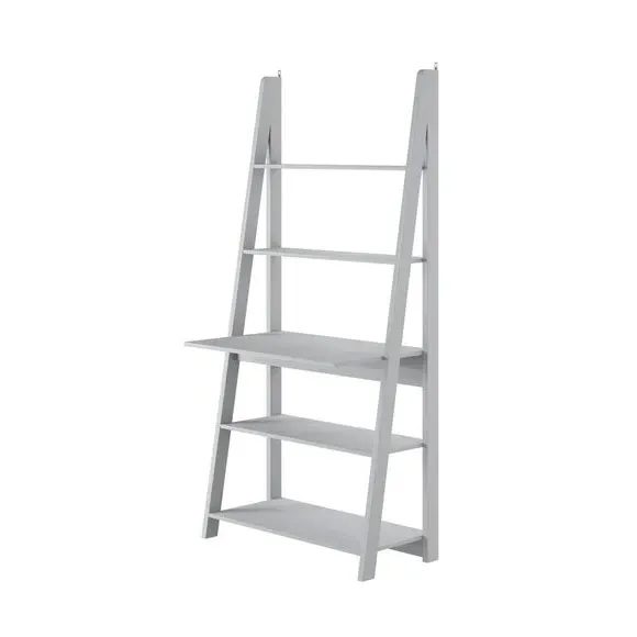 Ladder Desk with Storage - Grey, MDF