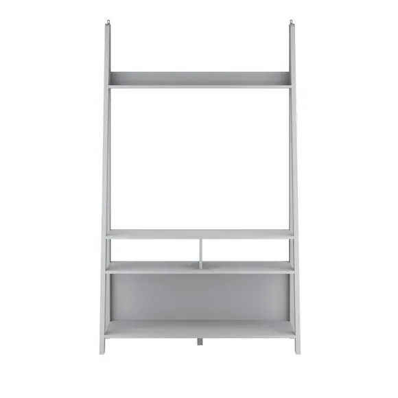 Ladder TV Unit with 5 Shelves - Grey, Wood