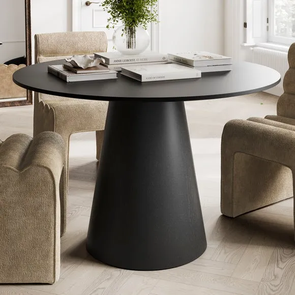 Round Dining Table - Black, Wood image