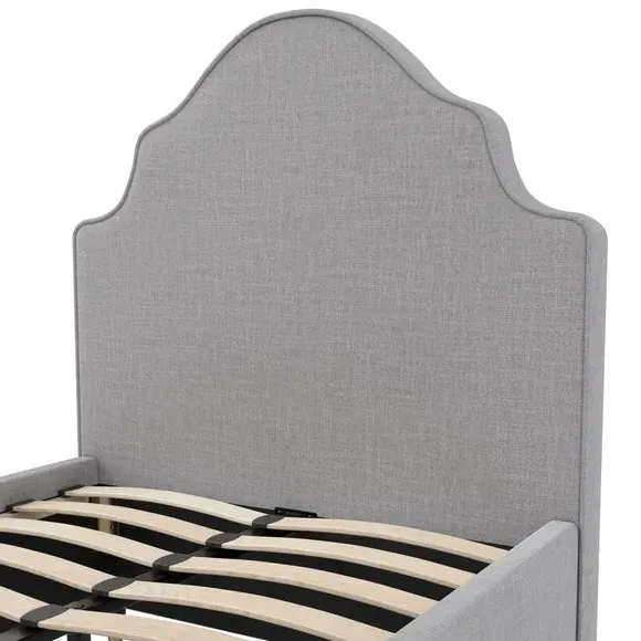Upholstered Bed Frame - Light Grey, Linen