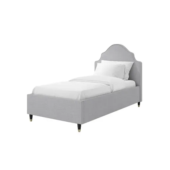 Upholstered Bed Frame - Light Grey, Linen