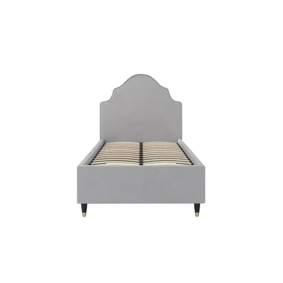 Upholstered Bed Frame - Light Grey, Linen