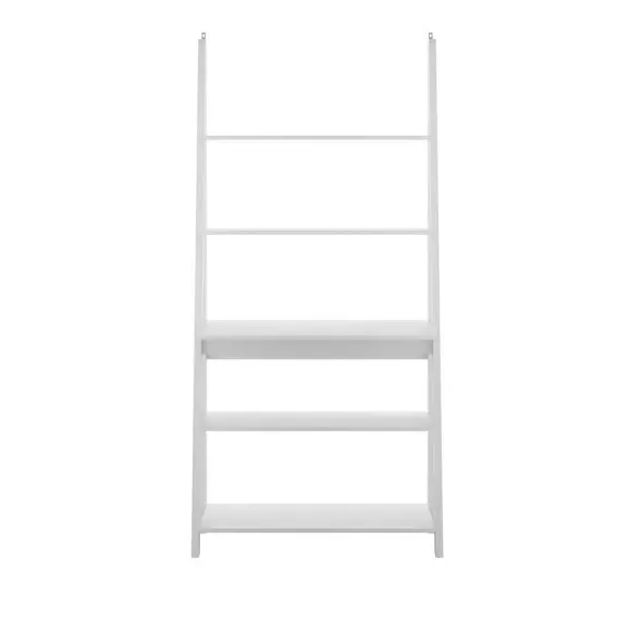 Ladder Desk with Storage - White, Particleboard