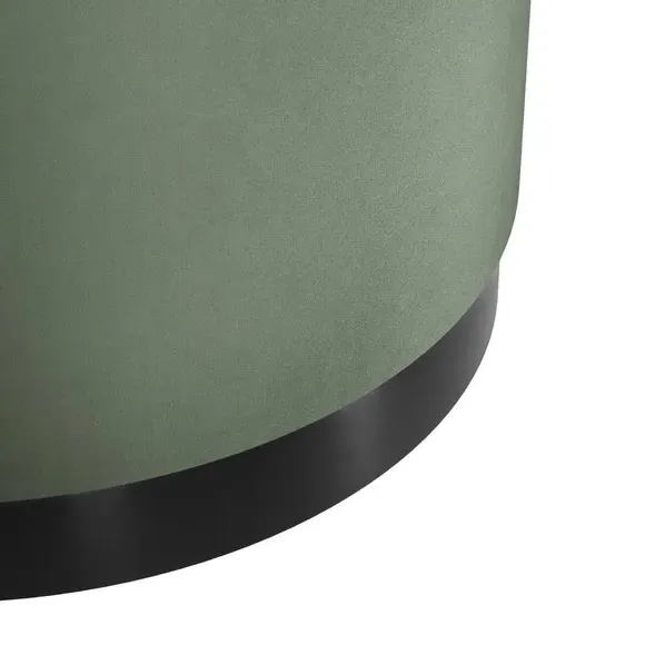 Large Pouffe Multi-Purpose - Sage, Velvet