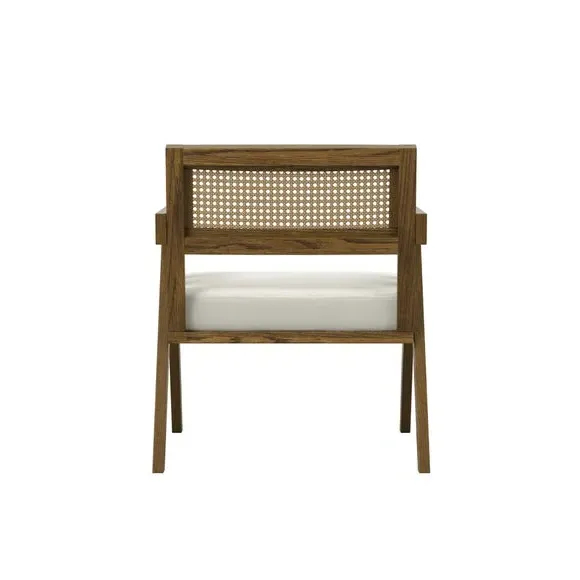 Occasional Armchair with Cushion - Ecru, Fabric