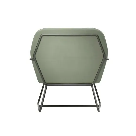 Occasional Chair with Metal Legs - Sage, Velvet