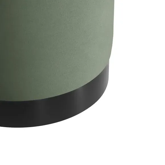 Round Pouffe Multi-Purpose - Sage, Velvet