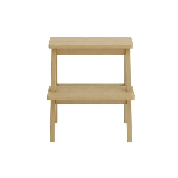 Round Stool - Grey Wash, Solid Birch