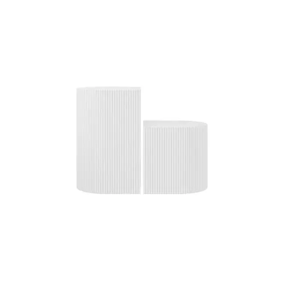 Set of 2 Side Tables - White image