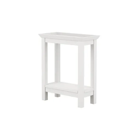 Side Table with Moulded Top - White, Lacquered