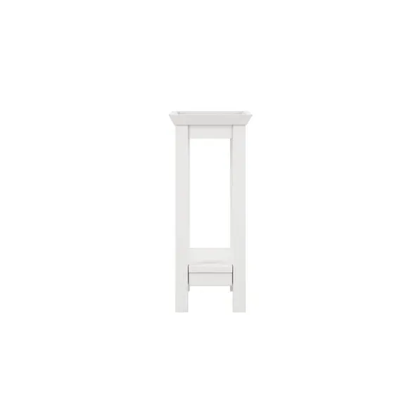 Side Table with Moulded Top - White, Lacquered