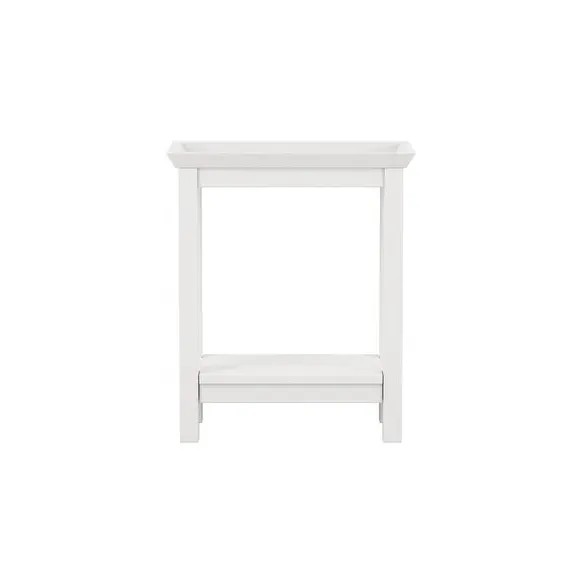 Side Table with Moulded Top - White, Lacquered image