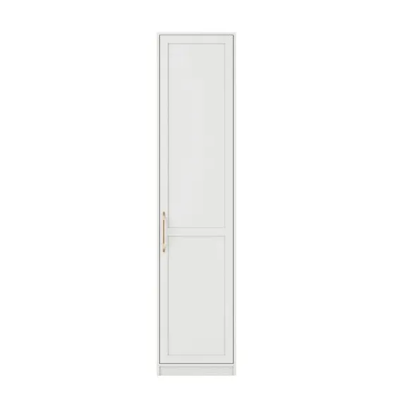 Single Wardrobe Shaker Style - White