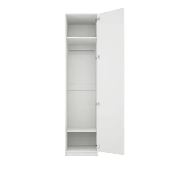Single Wardrobe Shaker Style - White