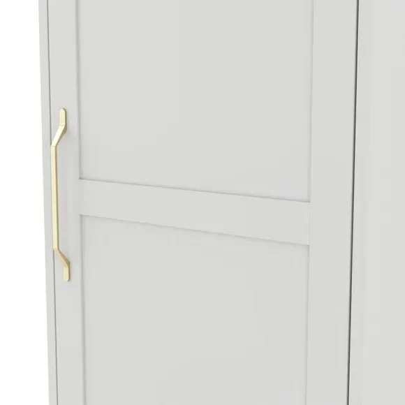 Single Wardrobe Shaker Style - White