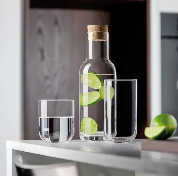 1L Glass Carafe with Cork Stopper - Clear