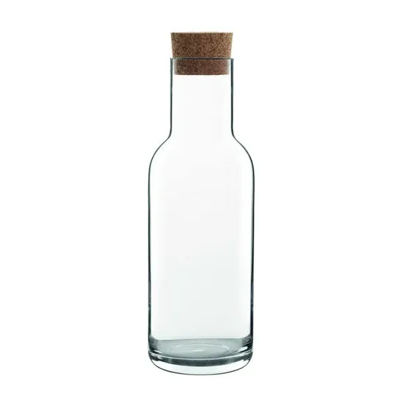 1L Glass Carafe with Cork Stopper - Clear image