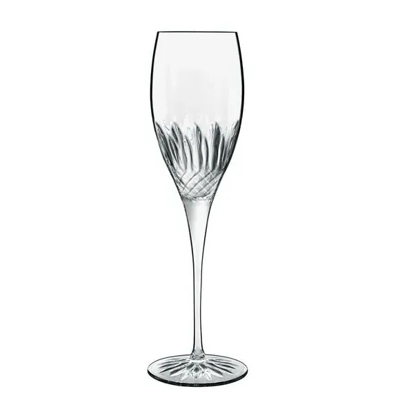 Set of 4 Champagne Glasses - Clear, Glass image