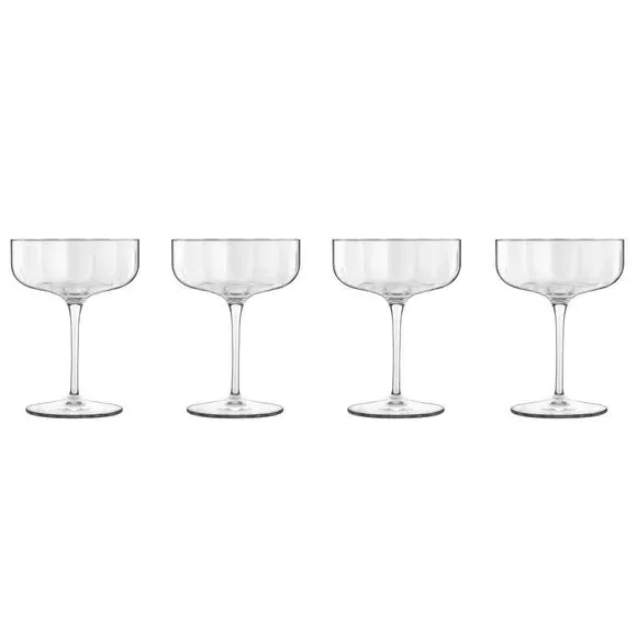 Set of 4 Cocktail Coupe Glasses - Clear, Glass image