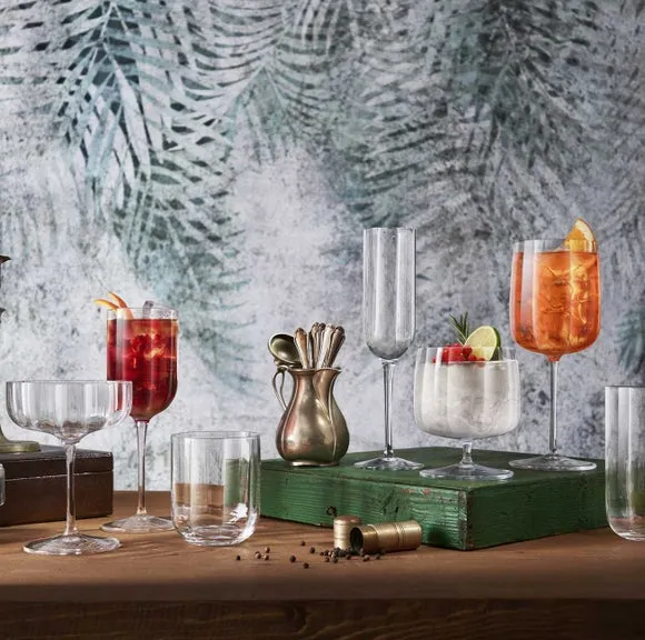 Set of 4 Cocktail Glasses - Clear, Glass