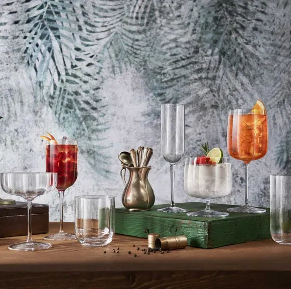 Set of 4 Cocktail Glasses - Clear, Glass