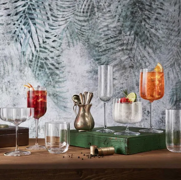 Set of 4 Cocktail Glasses - Clear, Glass