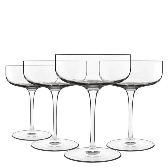 Set of 4 Coupe Glasses - Clear, Glass image