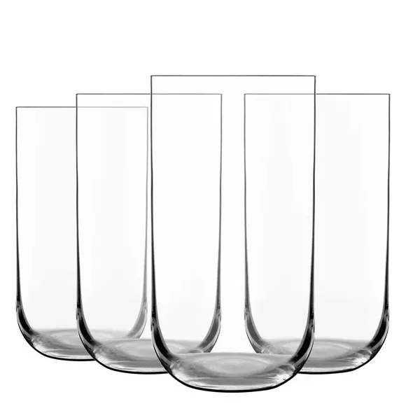 Set of 4 Highball Glasses - Clear, Glass image