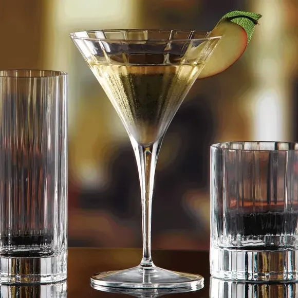 Set of 4 Highball Glasses - Clear, Glass