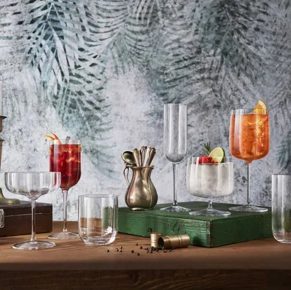 Set of 4 Negroni Glasses - Clear, Glass