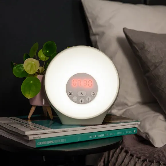 Digital Sunrise Alarm Clock - White image