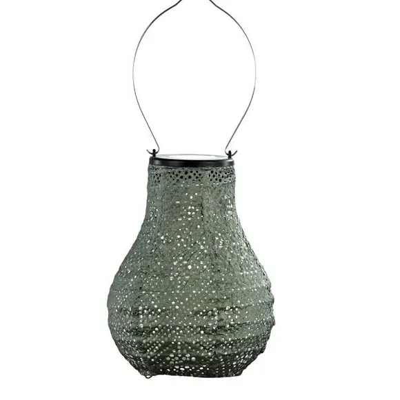 Bulb Solar Lantern with Pattern - Sage, Tyvek image